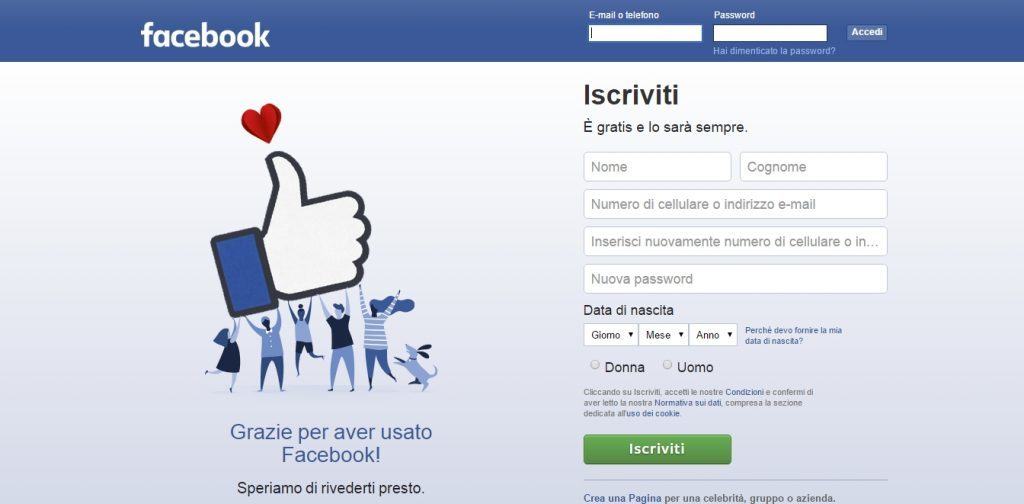 contatti facebook