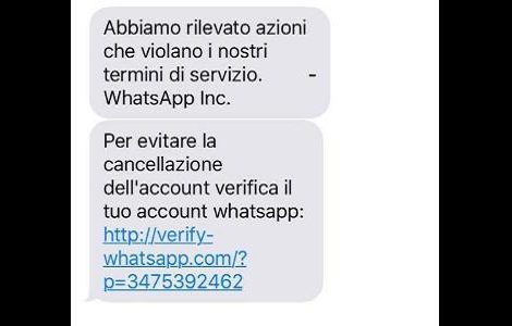 truffa su whatsapp