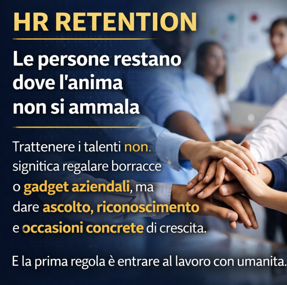 HR retention - Le persone restano dove l'anima non si ammala