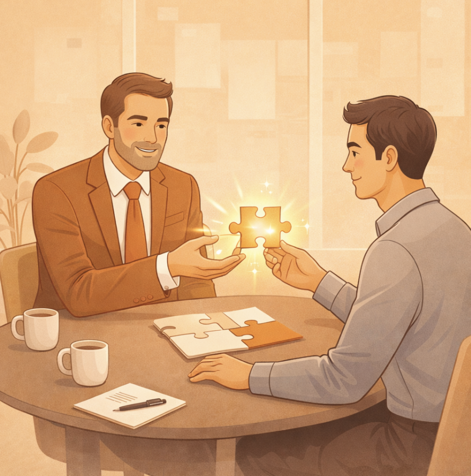 Illustrazione: feedback come completamento (puzzle)