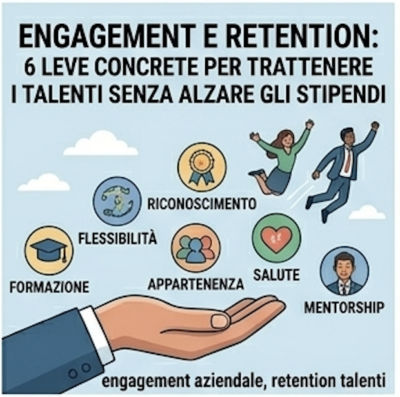 Engagement e retention: 6 leve concrete per trattenere i talenti senza alzare gli stipendi